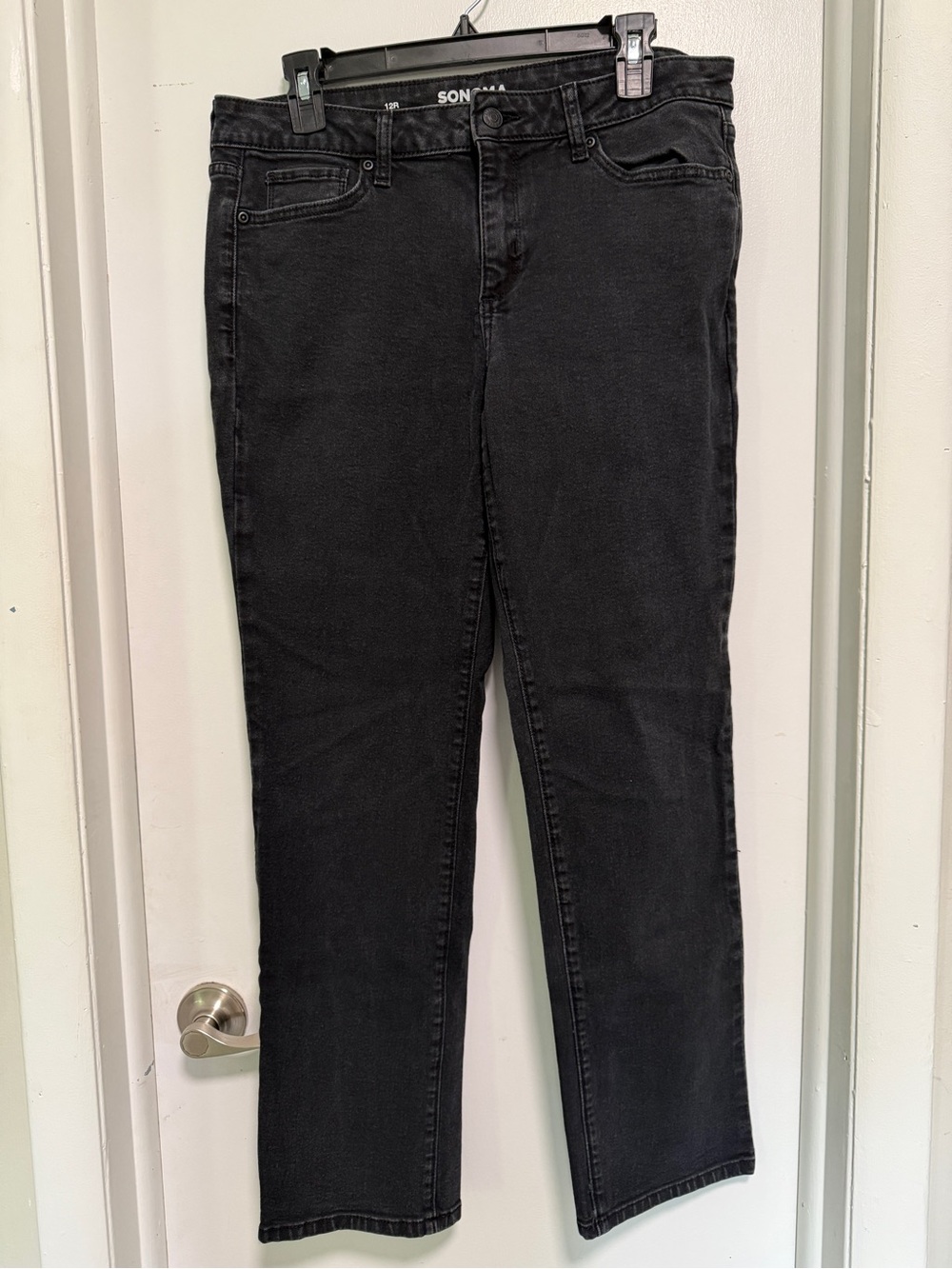 SONOMA Women's Straight Leg Black Jeans